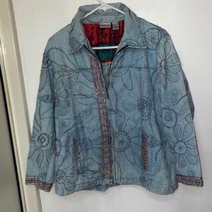 Chico’s Vintage style jean jacket size 2